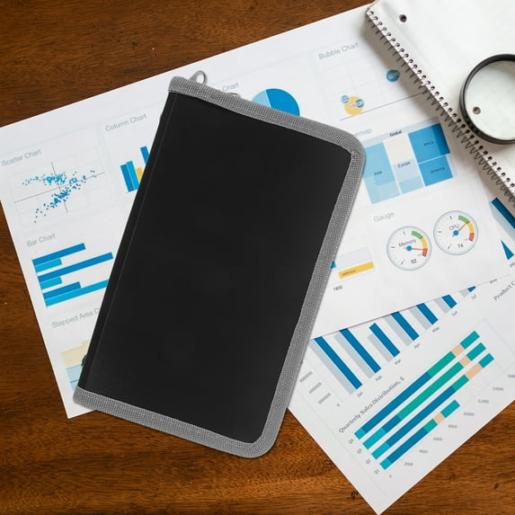 WRISTBIQUE Small File Folder Accordion File Organizer Gray 1Pack