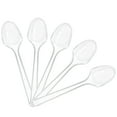 thumbnail image 1 of Howish clear spoons 100 Clear Plastic Spoons, Heavy Duty Disposable Silverware,Plastic(4.72"X0.91"X0.28"), 1 of 9