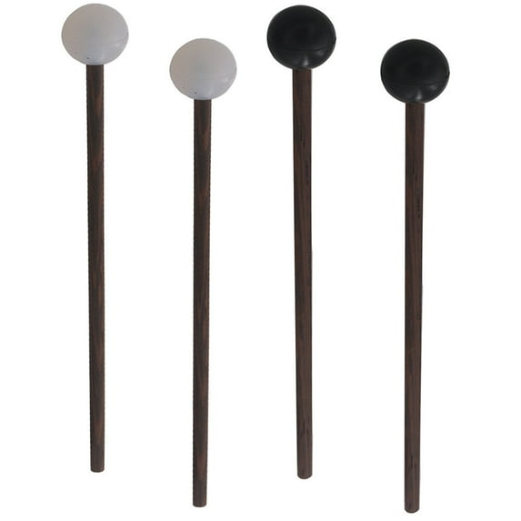 Howish drum mallet 2 Pairs Drum Mallets Sticks Rubber Wood Handle Tongue Drumsticks Accessory(0.71"X0.71"X6.77")