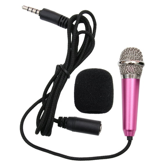 Howish mini microphone Portable Mini Wireless Speaker K Song Artifact for Mobile Phone PC (Pink)(2.28"X0.71"X0.71")