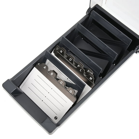 Howish office supplies Card Box Index Card Holder Flash Card Organizer Notecard Holder Organizer(9.84"X4.92"X2.83")
