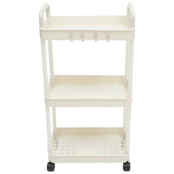 WRISTBIQUE Cart Storage Rack PP Material For Homeowners Indoor Use 1Set 28.3X14.9X10.9In