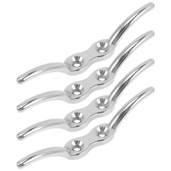 Howish rope cleat 4pcs Boat Cleats Boat Dock Cleats 316 Stainless Steel Boat Mooring Accessories(4.33"X0.98"X0.51")