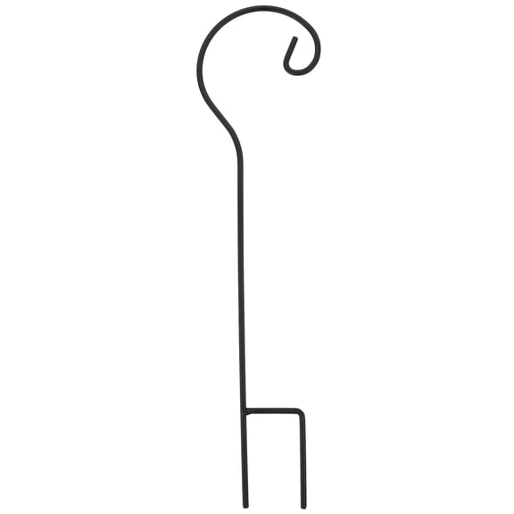 WRISTBIQUE Shepherd Hook Black 4Pcs 16.5X4.1X0.2In For Holding Lanterns Outdoor Yard