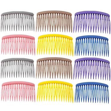12 Pcs Colorful Plastic Side Combs DIY Hair Combs Small Hair Side Combs ...