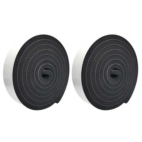 Howish soundproofing tape 2 Rolls Car Door Window Seal Strip Self-adhesive Window Blocker(78.74"X0.59"X0.39")