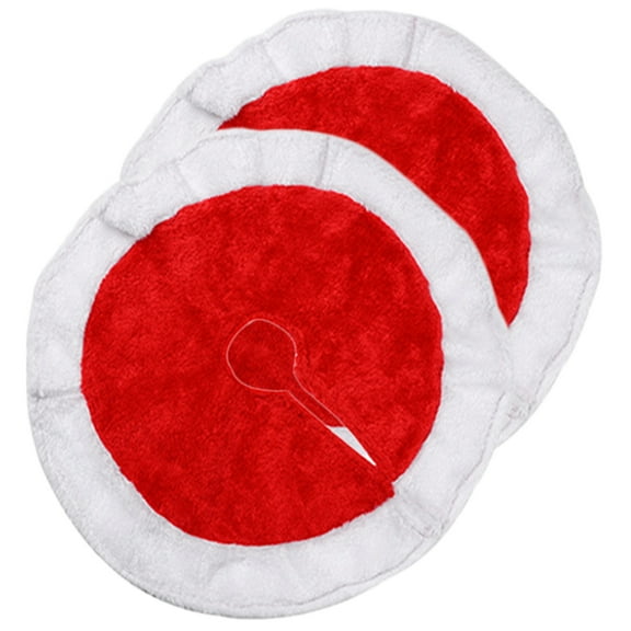 Howish tree skirt 2pcs Mini Christmas Tree Skirt Plush Christmas Skirt Decoration Xmas Party Decor(14.96"X14.96"X0.39")