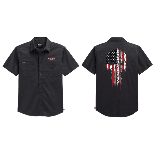 Howitzer Style Men's Button Down Woven We Skull Military Grunt MFG