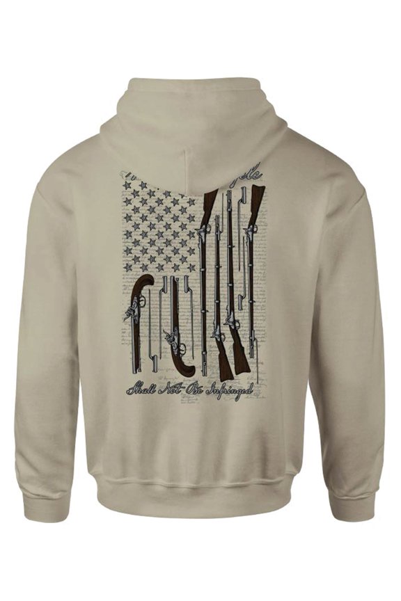 Howitzer Style Men's Hoodie Musket Flag