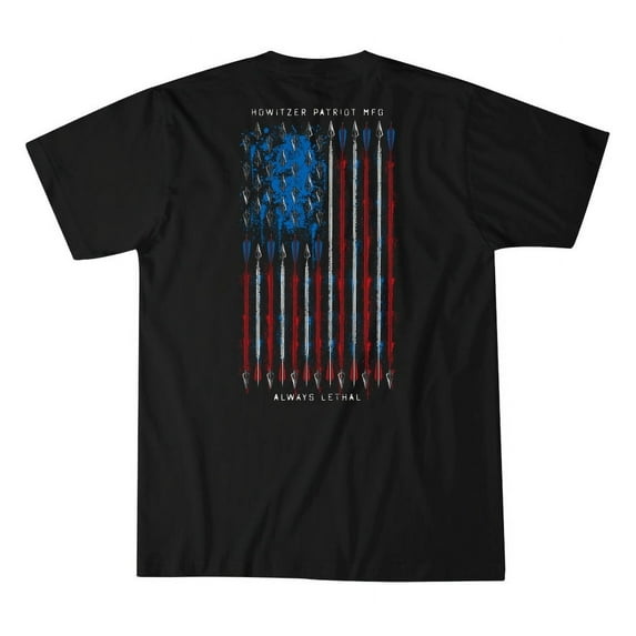 Howitzer Style Men's T-Shirt Arrow Flag Military Grunt MFG
