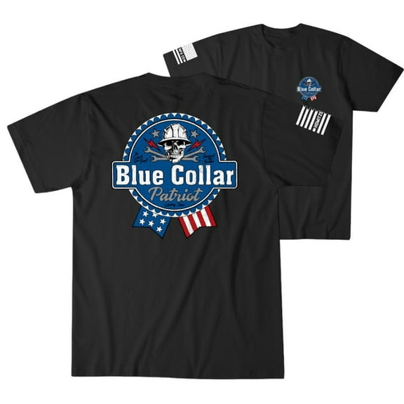 Howitzer Style Men's T-Shirt Blue Collar Seal Military Grunt MFG