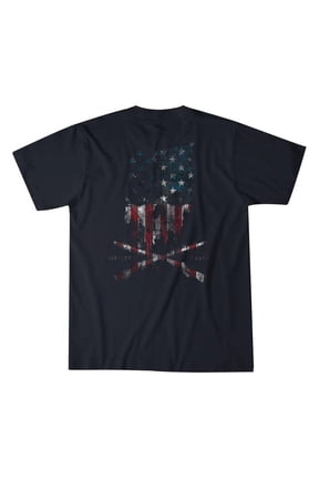 Howitzer Style Men's T-Shirt Skull Flag&nbsp;MFG