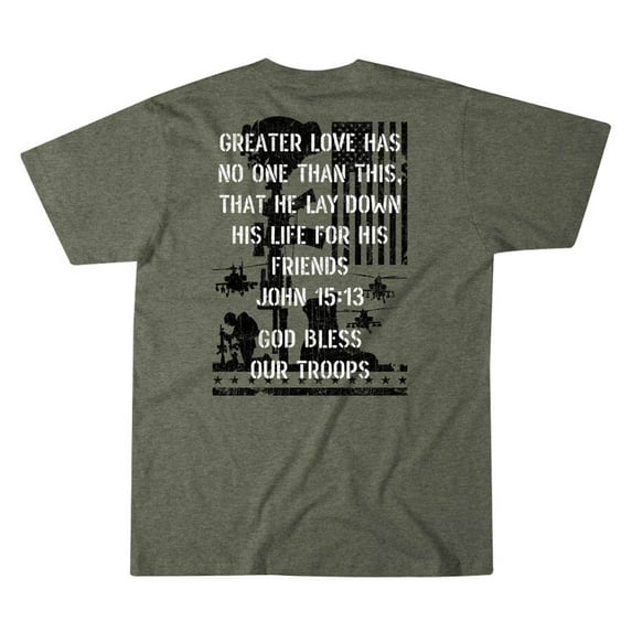 Howitzer Style Men's T-shirt God Bless Our Troops