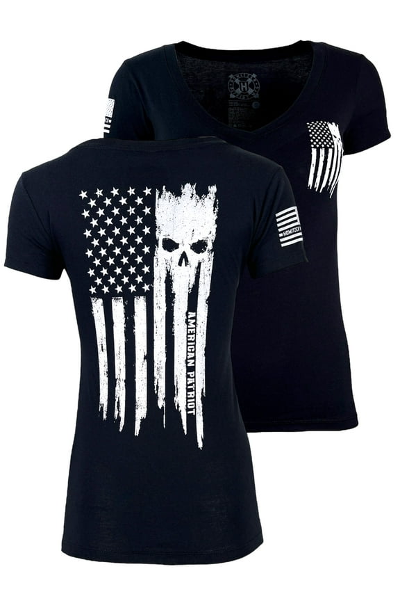 Style Women's T-Shirt Patriot Torn Military Grunt MFG