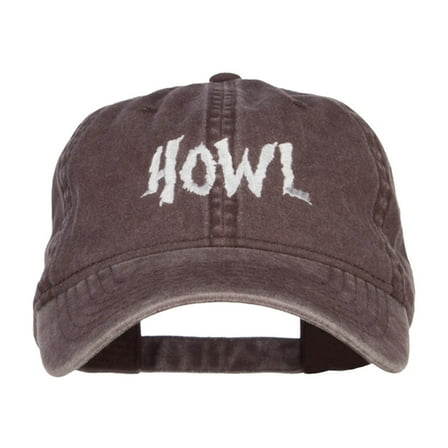 Howl Embroidered Washed Cap - Brown OSFM