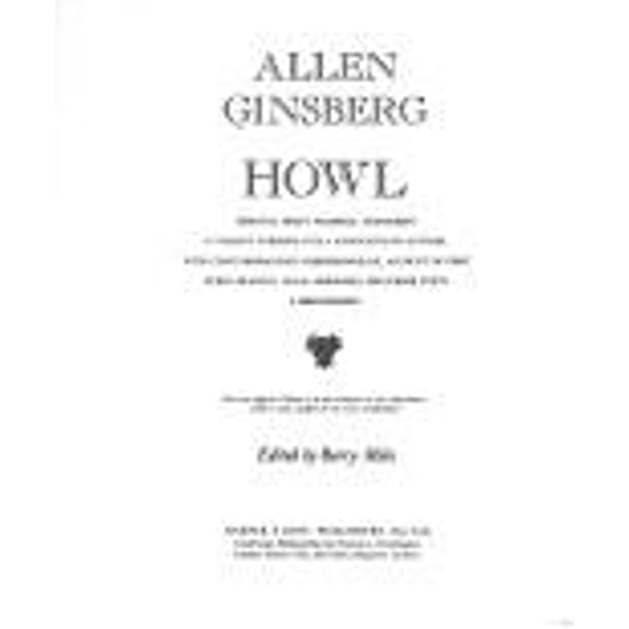 Pre-Owned Howl: Original Draft Facsimile, Transcript & Variant Versions, Fully Annotated by Author, with Contemporaneous Correspondence, Account of First Publi... (Hardcover) 0060156287 9780060156282