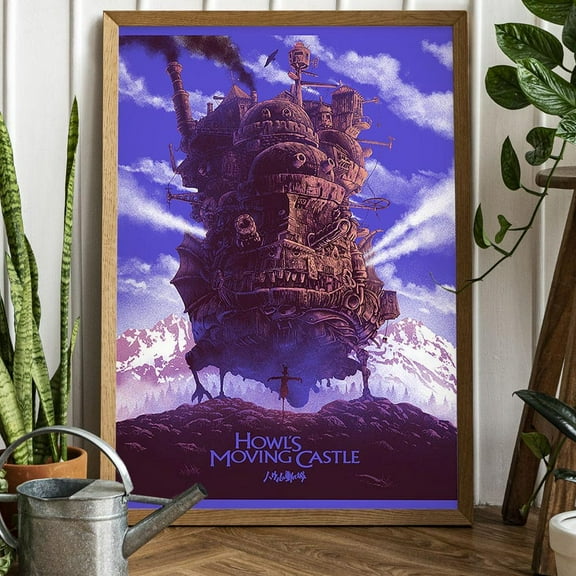 Howl'S Anime Poster, Anime Prints, Movie Poster, Castle Prints, Moving Castle, Howl'S Art, Anime Lover Gift, Anime Manga, Girl Room Decor, UNFRAMED-8x12