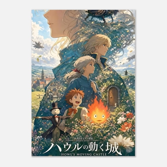 Howl'S Moving Castle Poster, Anime Wall Art, Fantasy Print, Magical Castle Decor, Whimsical Movie Room Art Unframed Size 24''x36'' GooGate