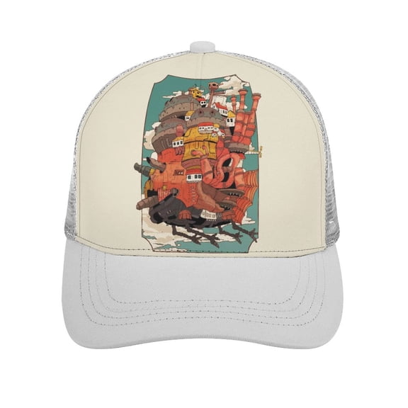 Howl's Moving Castle Caps Breathable Baseball Cap Dad Hat Adjustable Casual Trucker Caps for Outdoor Running Workouts