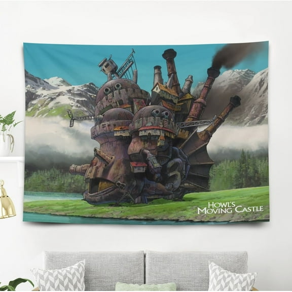 Howl's Moving Castle Wall Tapestry Wall Decorations for Bedroom Wall Hanging