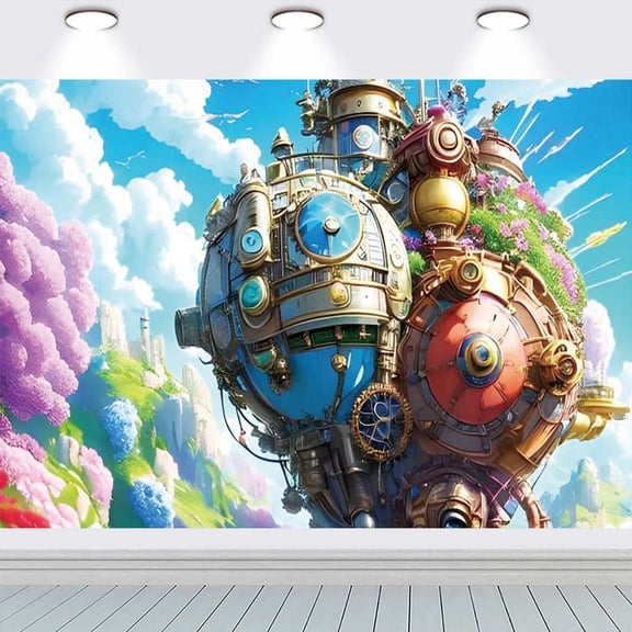 Howl's Moving Castle school Backdrop Party Supplies Taspestry Background Banner Birthday Wall Decor Poster Lover