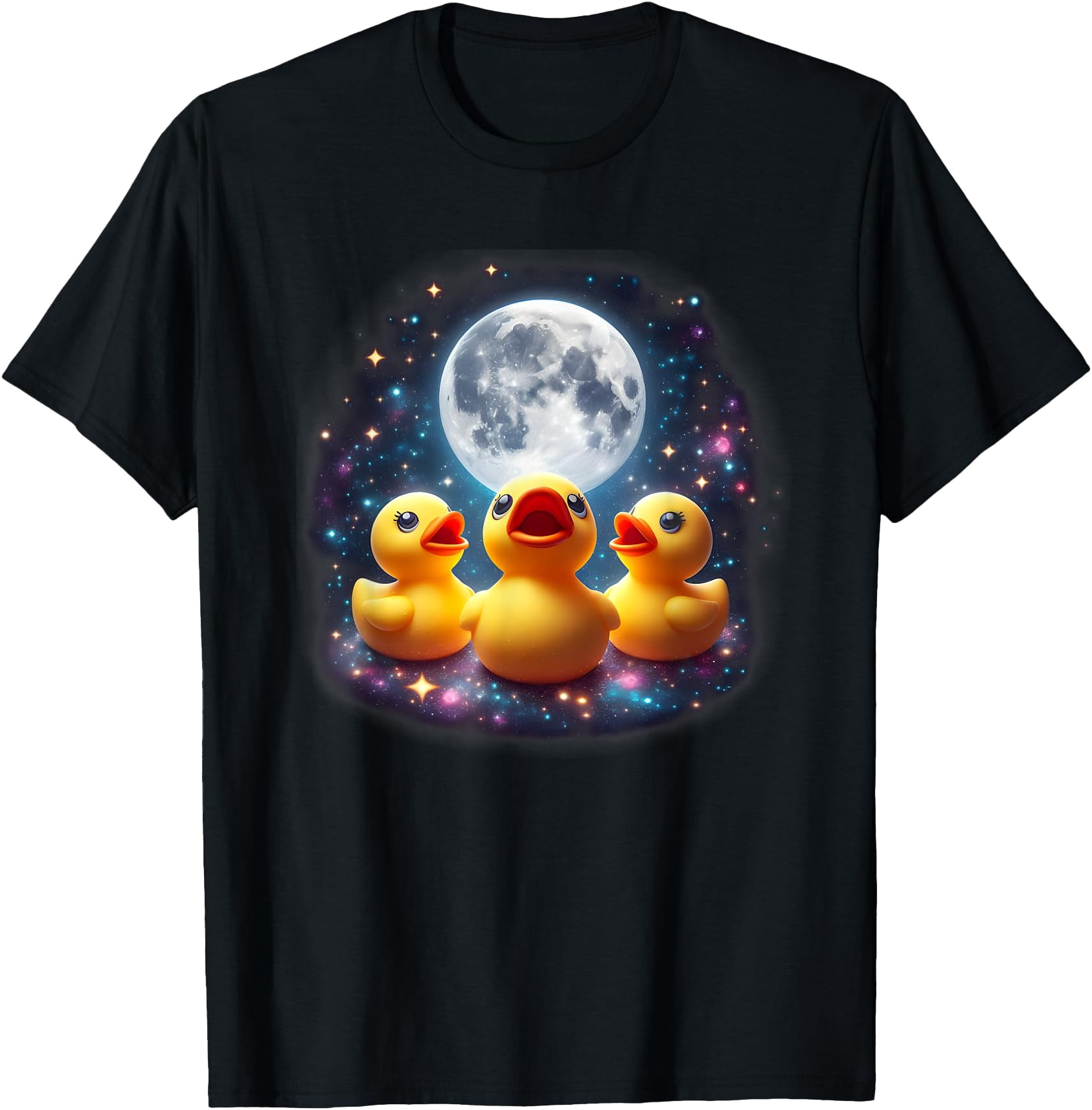 Howling At The Moon Cute Rubber Duck Weird T-Shirt - Walmart.com