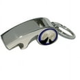 thumbnail image 1 of Howling At The Moon, Wolf Wolves, Plated Metal Whistle Bottle Opener Keychain Key Ring, 1 of 1