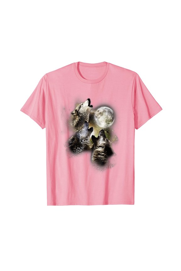 Howling At The Moon Wolves Wolf Animal T-Shirt Wolf Funny Cute Gift Men Women
