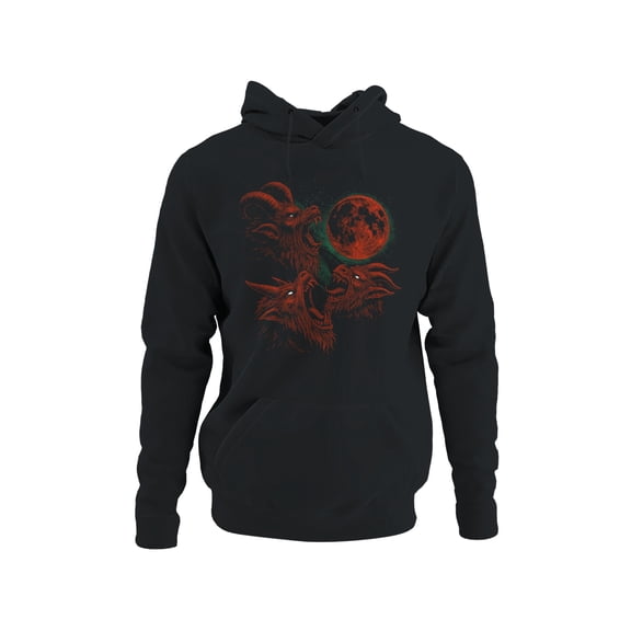 Howling Beasts Under Blood Moon Men's Hoodie