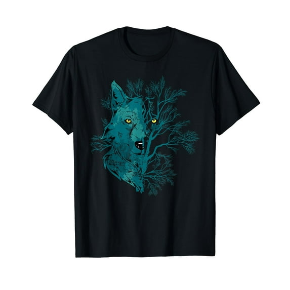 Howling Forest Animal Lover Gift Wildlife Predator Wolf T-Shirt