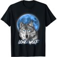 thumbnail image 1 of Howling Lone Animal Wolf on Moon Gift Funny Unisex T-Shirt for Men Women Kids Toddler, 1 of 5