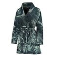 thumbnail image 1 of Howling Snowy Wolf Painting Women Bathrobe One Size Univeral Fits, Owl Bird Fashion Lightweight Plush Fleece Long Robe For Women, 1 of 3