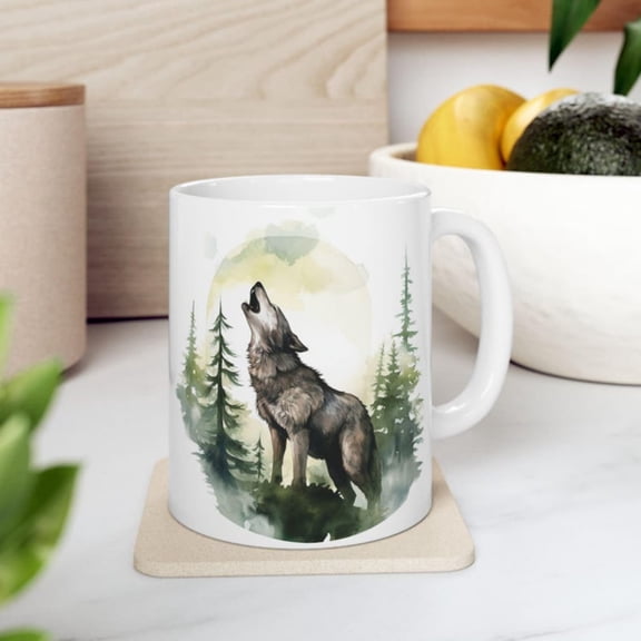 Howling WoMug WoCup WoGift est Mug e Ceramic Mug Coffee lover Mug WoGift Mug Lobo Taza Cup.