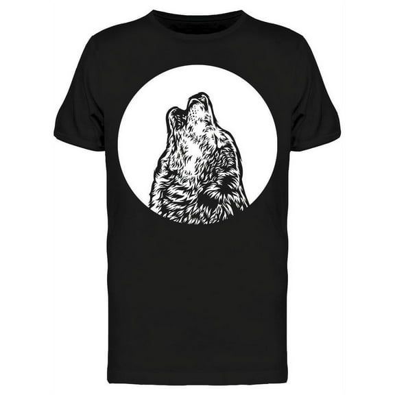 Howling Wolf Animal T-Shirt Men -Image by Shutterstock, Male x-Large