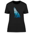thumbnail image 1 of Howling Wolf Blue Landscape T-Shirt Women -Image by Shutterstock, Female Large, 1 of 4