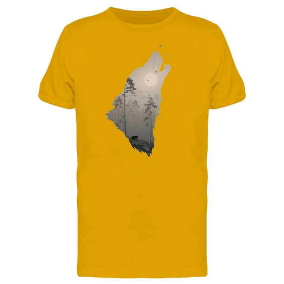 Howling Wolf Forest Inside Tee Men's -Image by Shutterstock