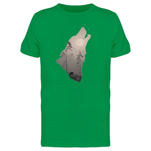 Howling Wolf Forest Inside Tee Men's -Image by Shutterstock