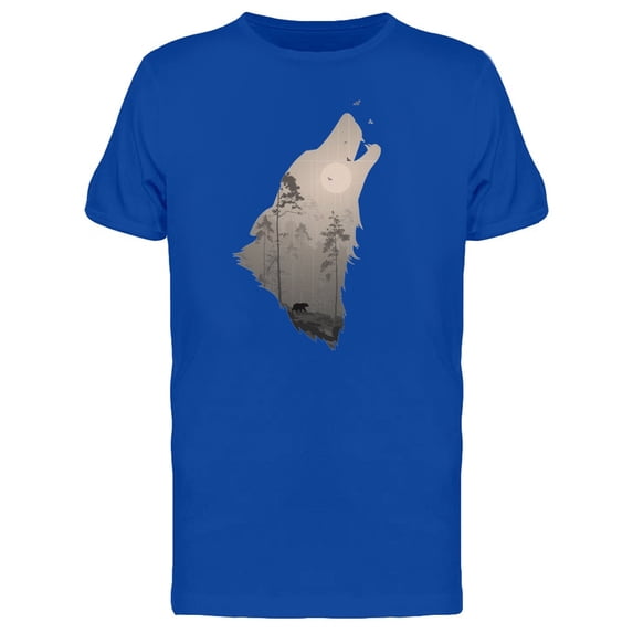 Howling Wolf Forest Inside Tee Men's -Image by Shutterstock