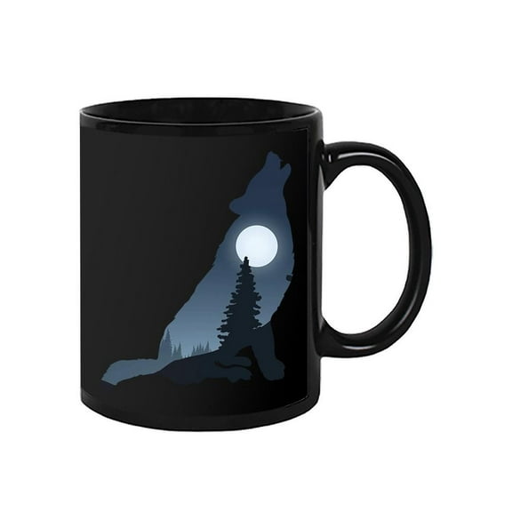 Howling Wolf Forest Mug - SPIdeals Designs,