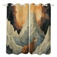 thumbnail image 1 of Howling Wolf Full Moon Blackout Curtains for Bedroom Curtains Insulated Room Darkening Window Drapes for Living Room, 1 of 7