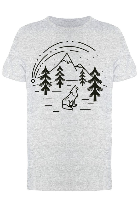 Howling Wolf In Naturee T-Shirt Men -Image by Shutterstock, Male Small
