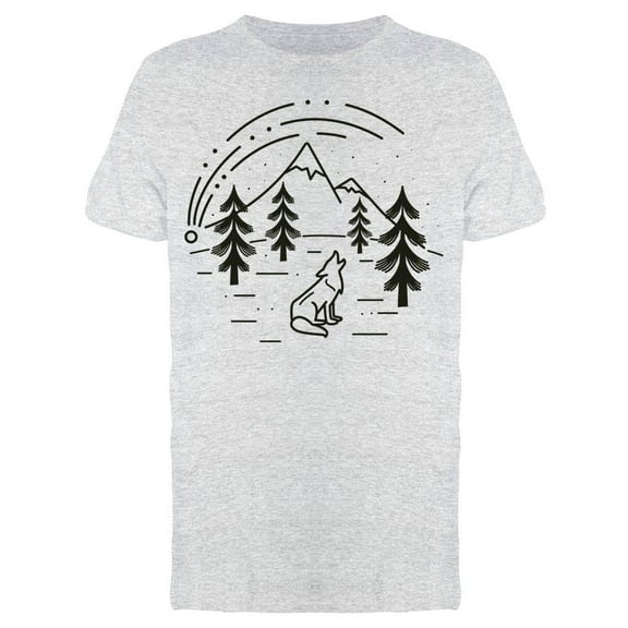 Howling Wolf In Naturee T-Shirt Men -Image by Shutterstock, Male x-Large