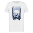 thumbnail image 1 of Howling Wolf In The Moonlight T-Shirt Men -Image by Shutterstock, Male XX-Large, 1 of 2