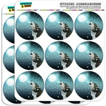 Howling Wolf Moon Snow 18 2" Planner Calendar Scrapbooking Crafting Stickers