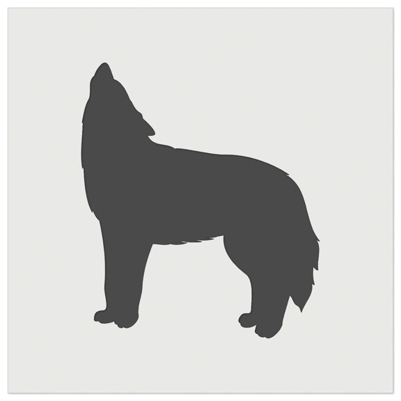 Howling Wolf Solid DIY Cookie Wall Craft Stencil - 5.5 Inch