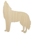 thumbnail image 1 of Howling Wolf Solid Wood Shape Unfinished Piece Cutout Craft DIY Projects - 4.70 Inch Size - 1/8 Inch Thick, 1 of 7
