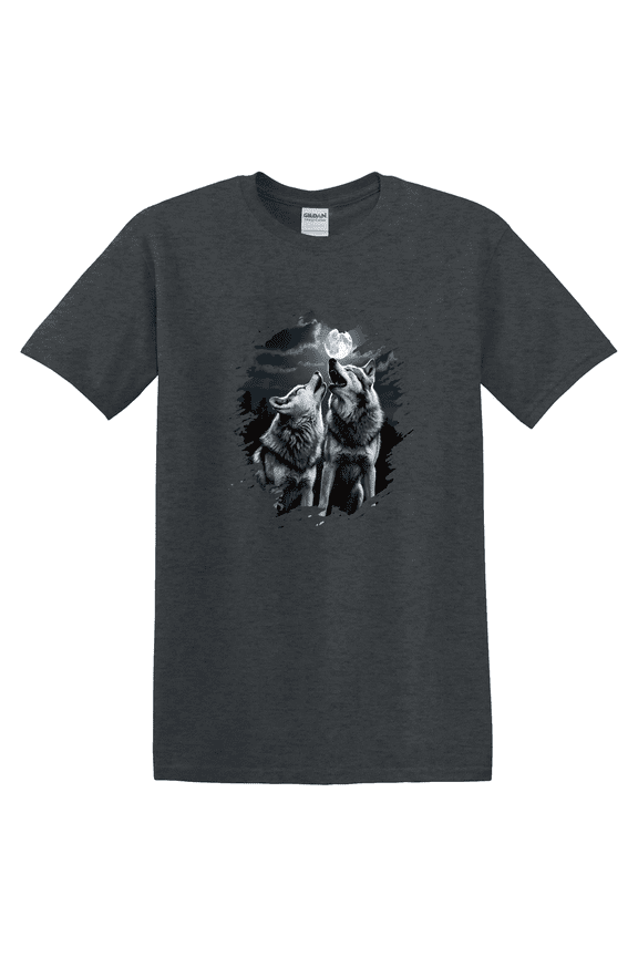 Howling Wolves 90s Graphic Loyal Wolf Grey Wolf Washed Over Alpha Wolf CRT067 T-shirt