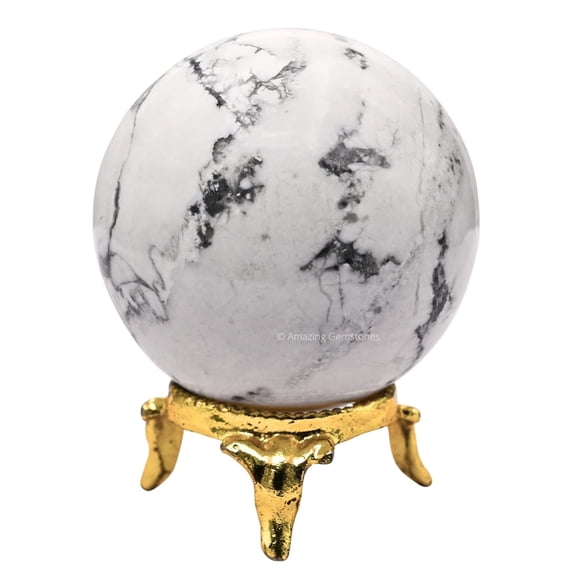 Howlite Crystal Ball Sphere 2" Inches