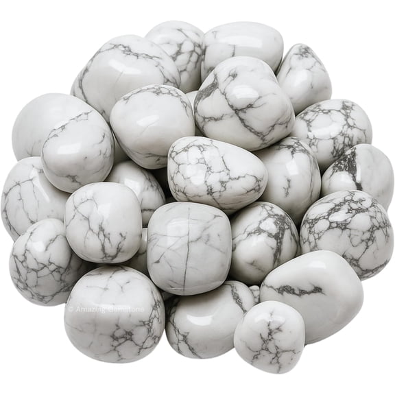 Howlite Crystals and Healing Stones Tumbled - 1000+ Carats