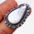 thumbnail image 1 of Howlite Gemstone Handmade Fashion Ethnic Gifted Ring Jewelry 7.50" SA 44, 1 of 2